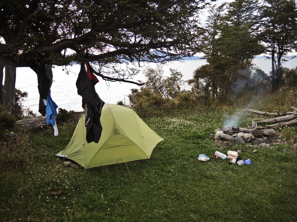 Camping spot at Lago Fagnano