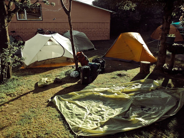 Camping in Coyhaique.