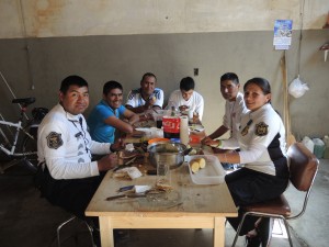 Asado with the local police, Cachi.