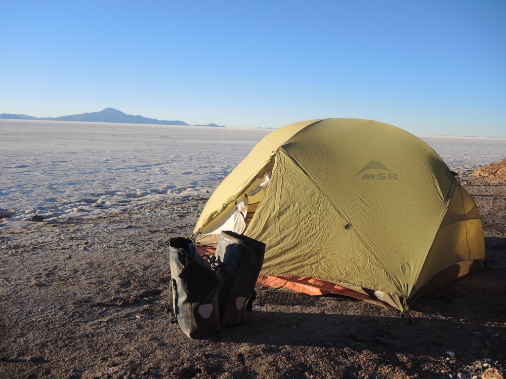 Campspot on Salar de Uyuni.